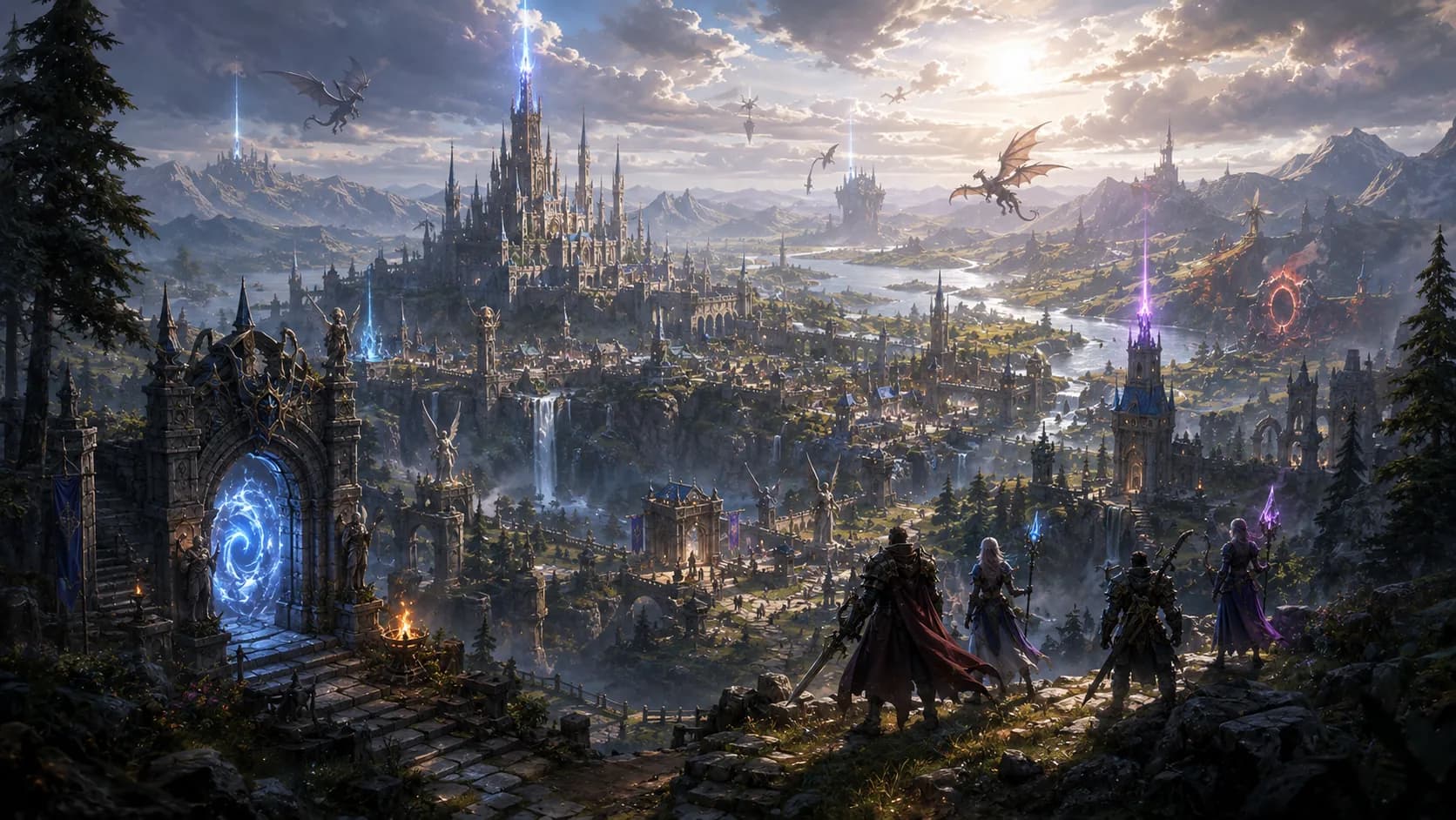 Vista panorámica del continente de Mu Nueva Era.